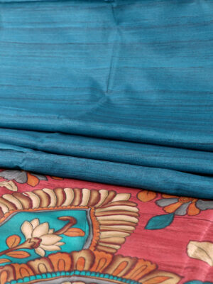 Elegant Chappa Saree with Plain Body and Kalamkari Printed Pallu Traditional Meets Artistic