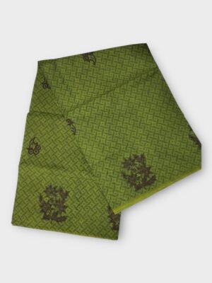 Green Borderless Cotton Saree Graceful & Comfortable Daily Wear