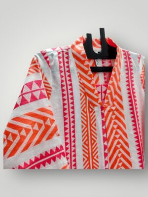 Flat V Neck A Line Mul Cotton Kurti Soft, Breathable & Stylish Fit