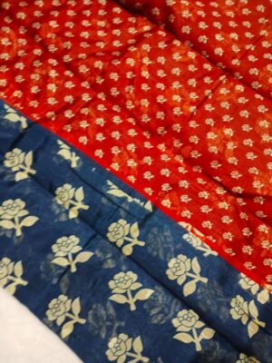 Elegant Fancy Rose Printed Saree in Pink with Green Contrast Border