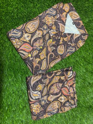 Digital Printed Semi Rayon Collar Co-ord Set Modern Ethnic Chic