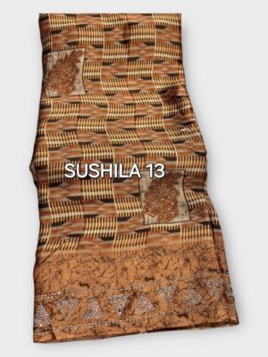 Weightless Georgette Saree with Stone Work Border Elegant Party Wear
