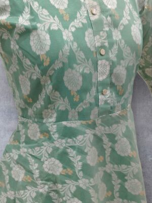Elegant Banaras Floral Brocade Kurti Traditional Charm Meets Modern Grace