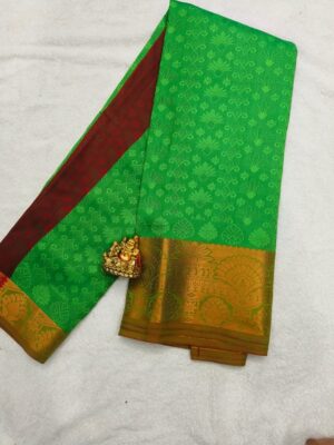 Traditional Indian Embossed Silk Saree