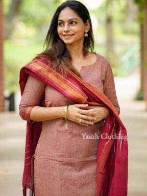 Three Quarter Sleeve Mangalagiri Cotton Kurti