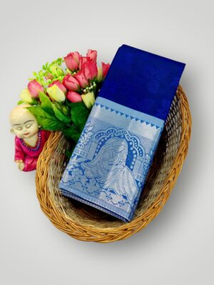 Exquisite Indian Ethnic Soft Fabric Saree with Silver Border