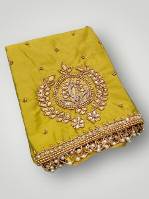 Bridal Aari Work Floral Design Silk Cotton Blouse Elegant Craftsmanship & Lightweight Luxury
