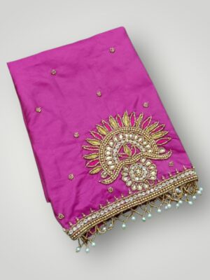 Bridal Aari Work Chakra Design Silk Cotton Blouse Intricate Elegance & Lightweight Luxury