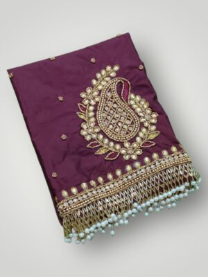 Bridal Aari Work Mango Design Silk Cotton Blouse Exquisite Craftsmanship & Lightweight Luxury