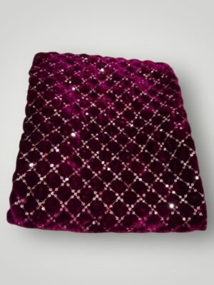 Velvet Sequence Work Star Design Blouse Glamorous Elegance & Lightweight Luxury
