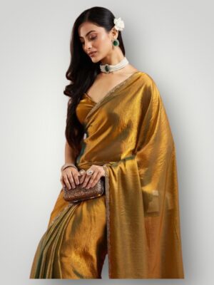 Trending Chiffon Space Silk Saree with Running Blouse Ethereal Elegance & Modern Comfort