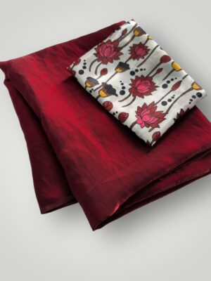 Soft Silk Casual Wear Saree with Plain Border
