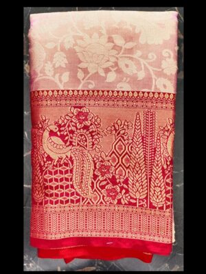 Kanchipuram Silk Saree with Peacock and Floral Motifs Regal Elegance & Timeless Luxury