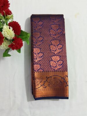 Elegant Silk Festive Saree with Copper Border