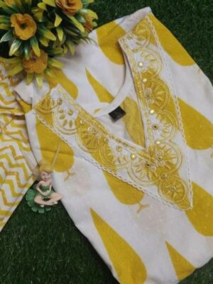Chettinad Cotton Floral Kurti – Trendy Ethnic Wear