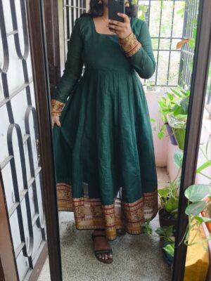 Exquisite Peacock Print Cotton Kurti