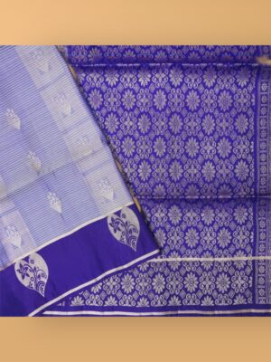 Elegant Silk Saree with Floral Border