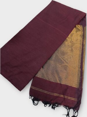 Elegant Khadhi Saree with Tassels Border