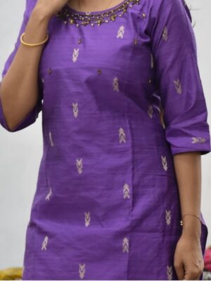 Elegant Floral Silk Kurti