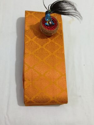 Elegant Zari Silk Saree with Copper Border