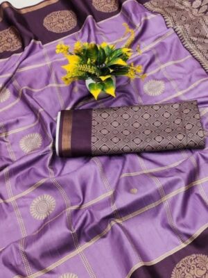 Elegant Soft Tusshar Silk Cotton Saree