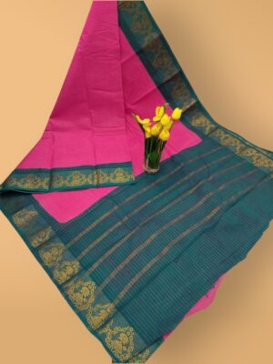 Valthari Pure Sungudi Cotton Saree with Jimikki Border