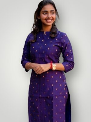 Silk Cotton Ethnic Kurti - Embrace the Festive Vibe