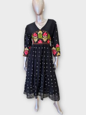 Elegant Floral Cotton Kurti