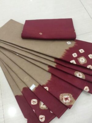 Elegant Bathik Printed Cotton Saree