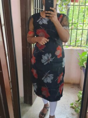 Elegant Floral Cotton Kurti