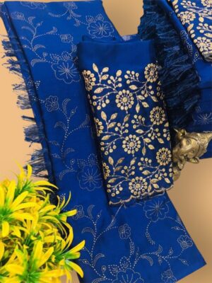 Elegant Georgette Tassel Saree