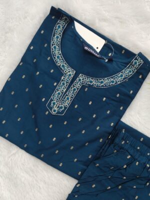 Floral Cotton Ethnic Kurti Set
