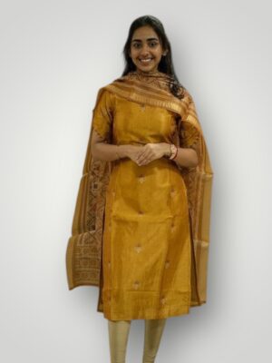 Elegant Floral Tissue Kurti