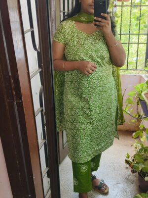 Elegant Cotton Floral Kurti Set