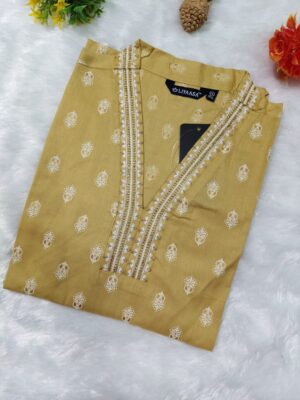 Floral Cotton Designer Kurti – Trendy Elbow Sleeve Ethnic Wear