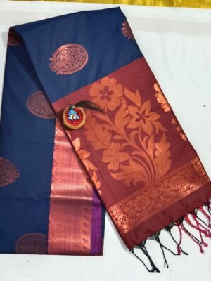 Elegant Silk Festive Saree with Copper Border