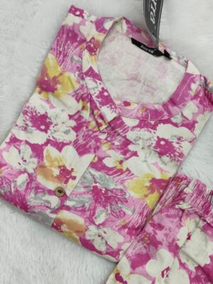 Floral Elegance Ethnic Wear Kurti Set