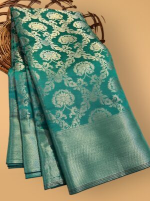 Banarasi Tissue Saree with Zari Border