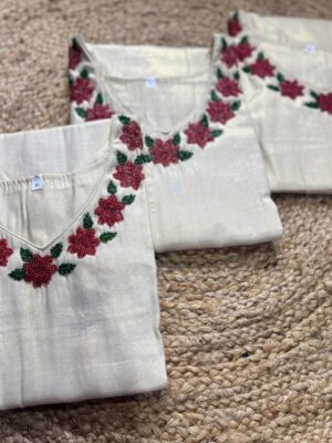 Elegant Floral Tissue Kurti