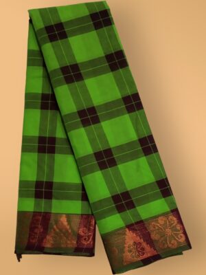 Chettinad Cotton Zari Work Saree with Elegant Zari Woven Border – Festive Wear