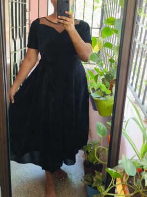 Velvet Floral Ethnic Kurti
