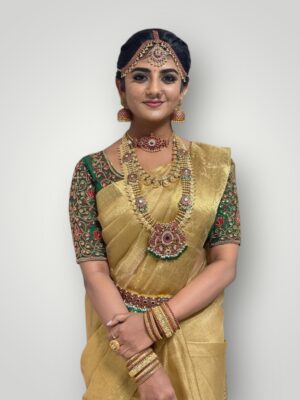 Golden Tissue Saree - A Festive Delight