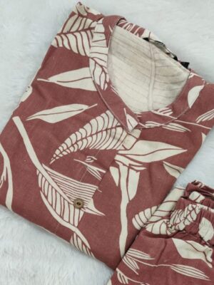 Floral Cotton Ethnic Kurti Set