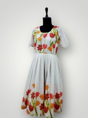 Floral Elegance Cotton Kurti