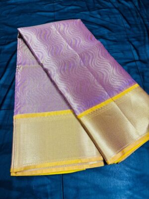 Katan Silk Festive Printed Saree with Golden Border