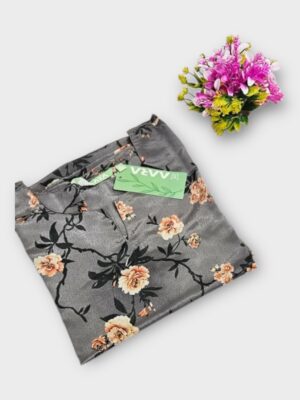 Embrace Elegance: Visco Silk Floral Print Kurta