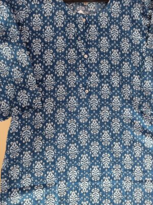 Trendy Floral Buti Motif Cotton-Blend Kurta