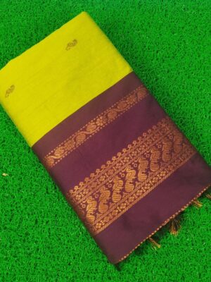 Kalyani Cotton Peacock Border Saree – Ethnic Festive Collection