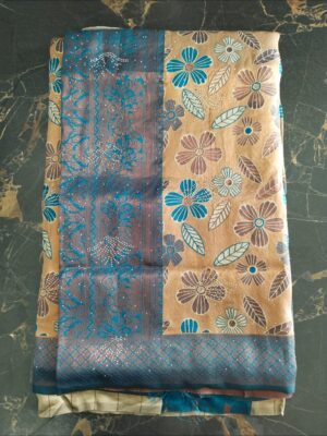 Banarasi Khicha Silk Festive Saree with Brocade Blouse & Zari Weaving