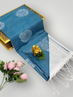 Trendy Soft Silk Wedding Saree with Running Blouse